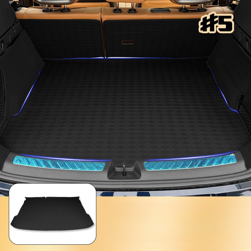 Custom-fit full-coverage leather trunk mat for Smart #5