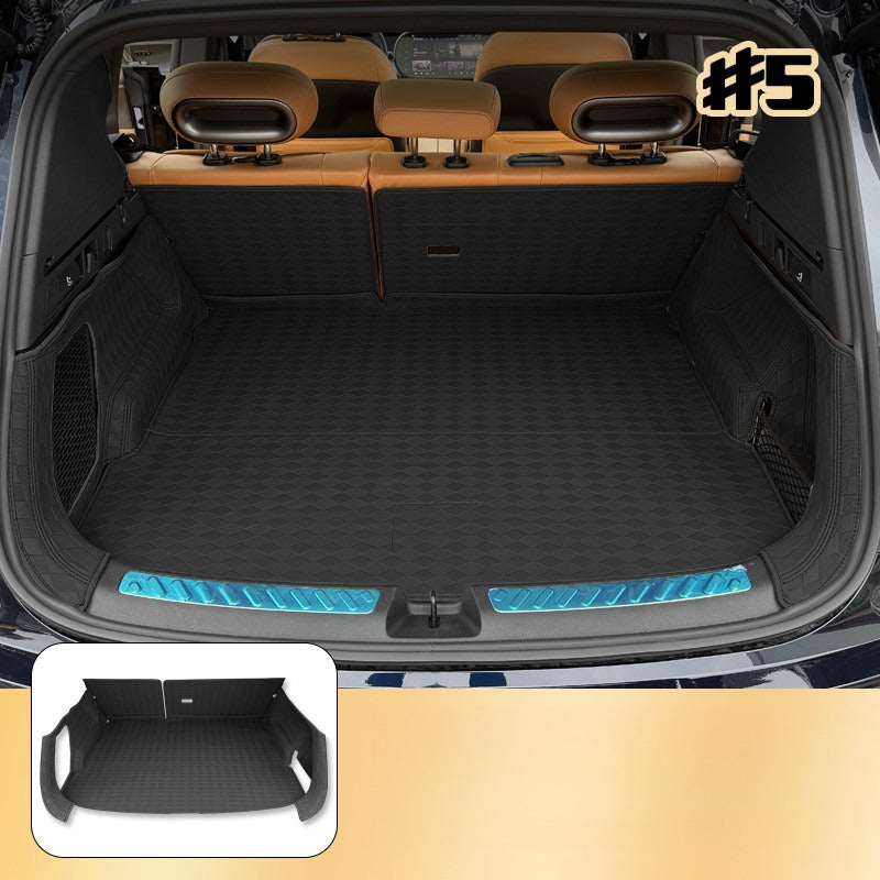 Custom-fit full-coverage leather trunk mat for Smart #5