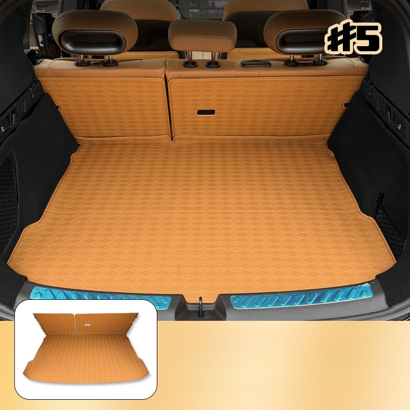 Custom-fit full-coverage leather trunk mat for Smart #5
