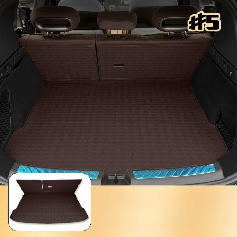 Custom-fit full-coverage leather trunk mat for Smart #5