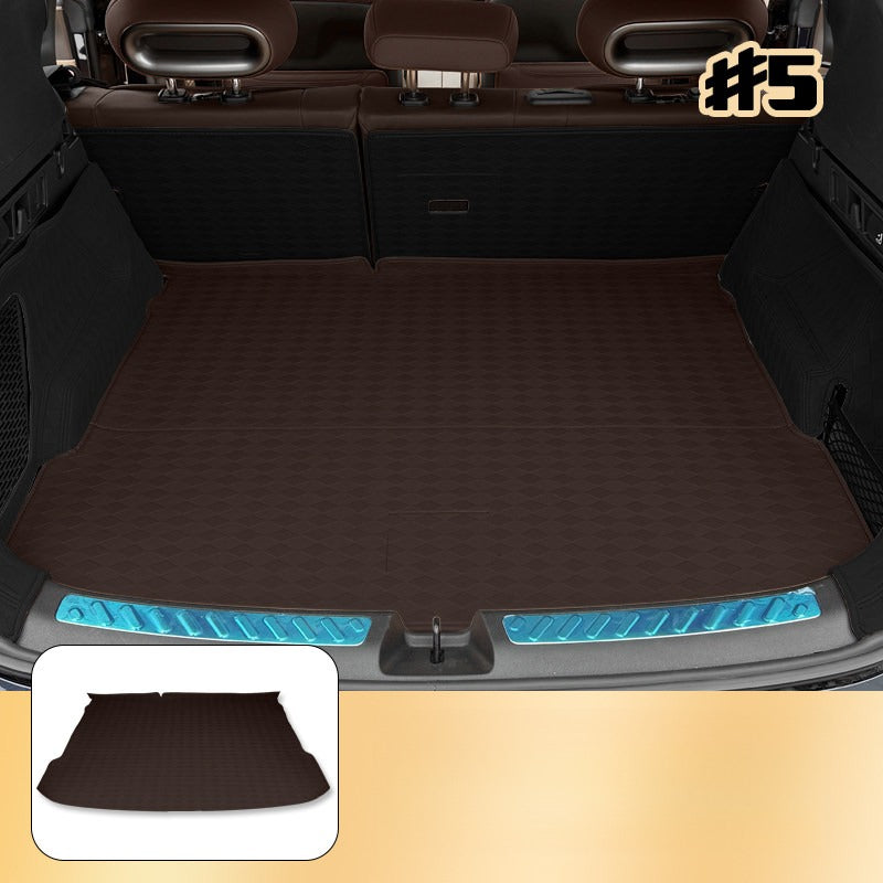 Custom-fit full-coverage leather trunk mat for Smart #5