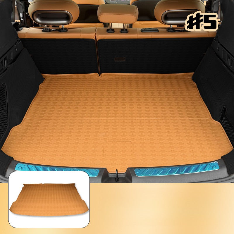 Custom-fit full-coverage leather trunk mat for Smart #5