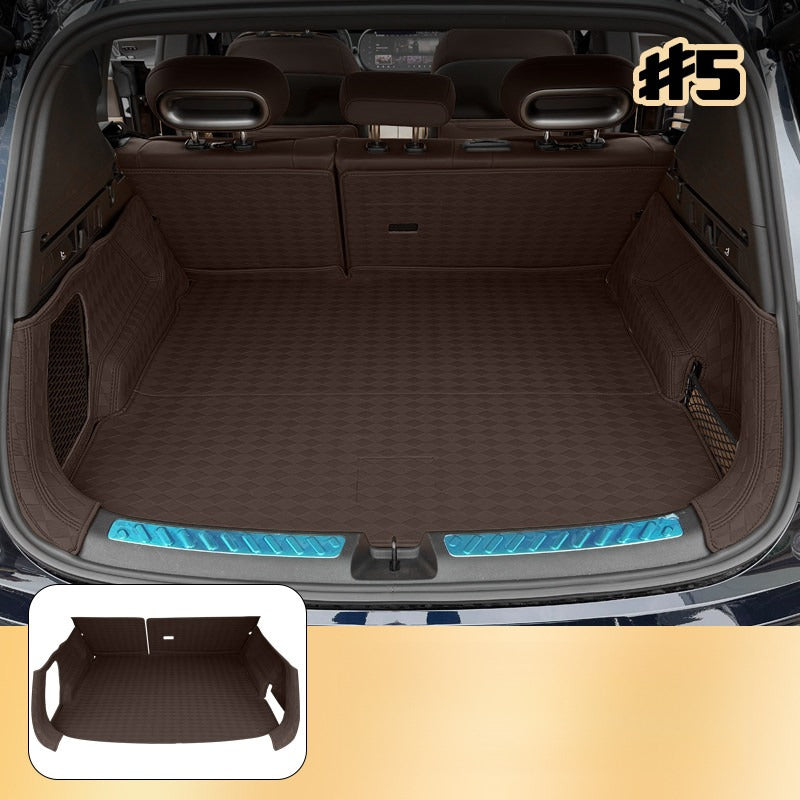 Custom-fit full-coverage leather trunk mat for Smart #5