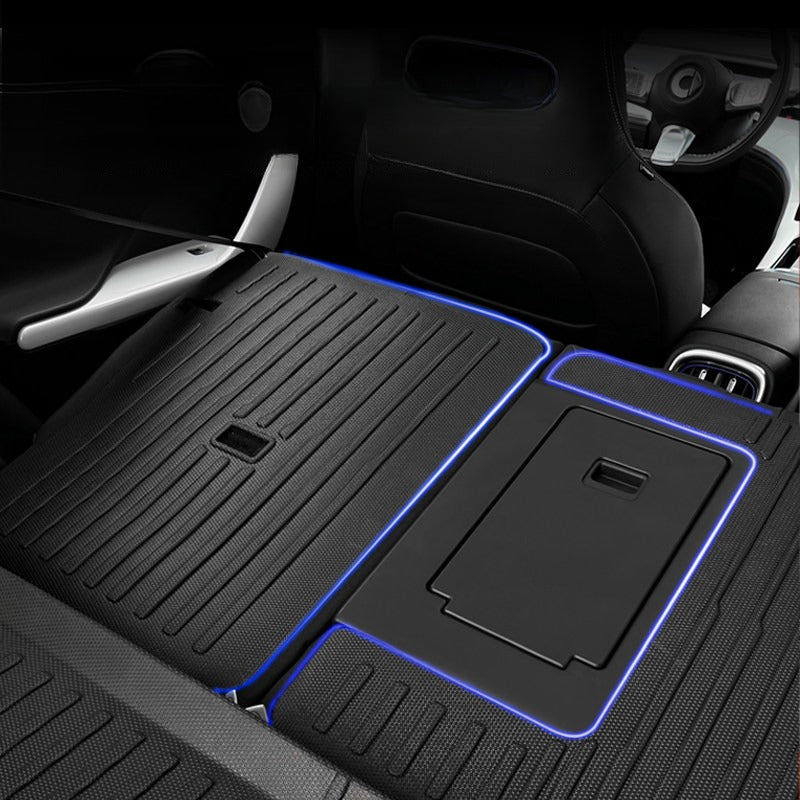 Custom-fit TPE trunk mat and rear seat back protector for Smart #1  #3 #5