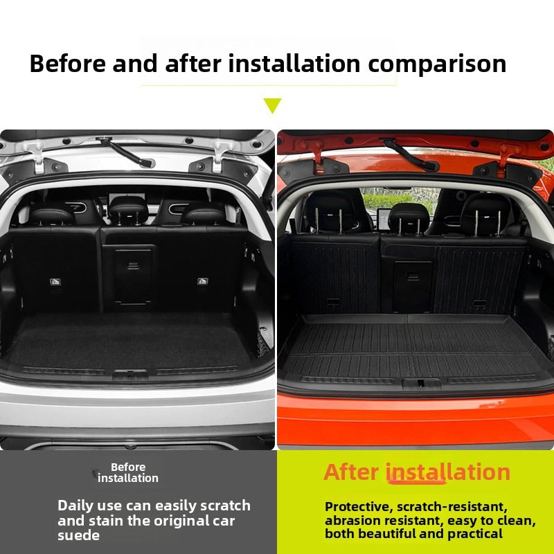 Custom-fit TPE trunk mat and rear seat back protector for Smart #1  #3 #5