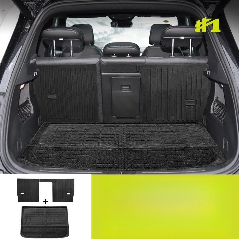 Custom-fit TPE trunk mat and rear seat back protector for Smart #1  #3 #5