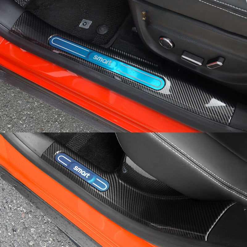 Carbon Fiber Pattern Door Sill Protectors for Smart #1 #3 #5