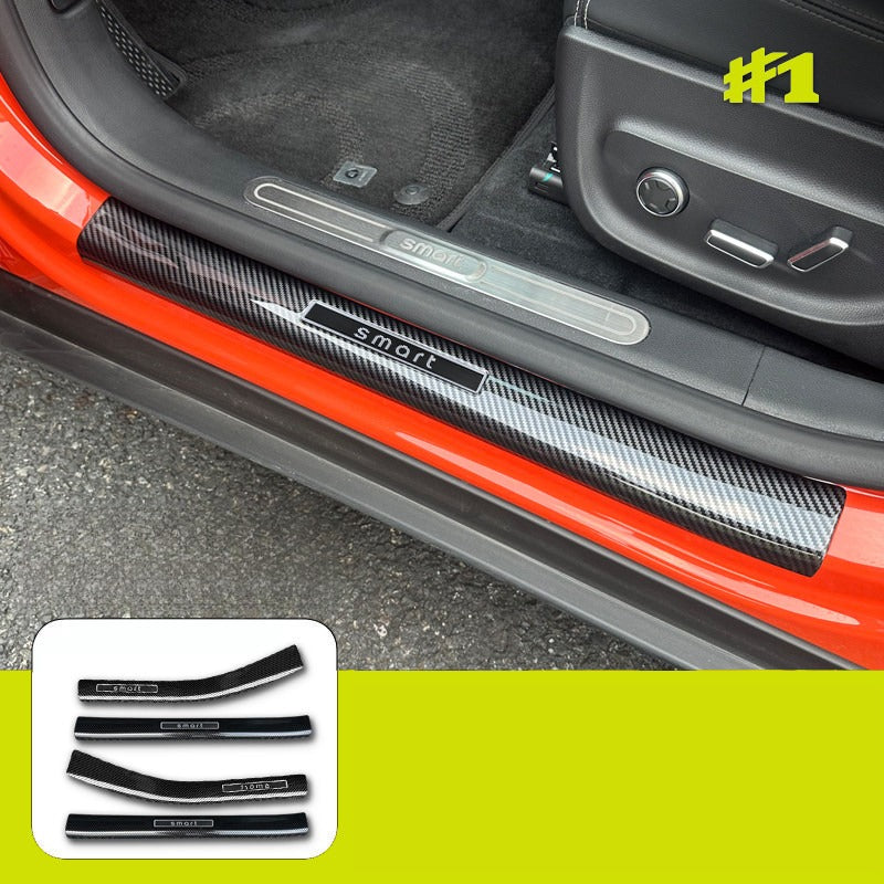 Carbon Fiber Pattern Door Sill Protectors for Smart #1 #3 #5