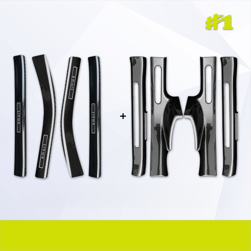 Carbon Fiber Pattern Door Sill Protectors for Smart #1 #3 #5