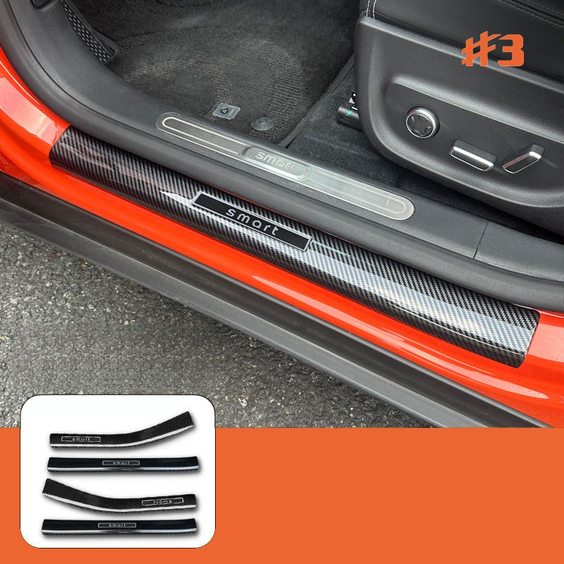 Carbon Fiber Pattern Door Sill Protectors for Smart #1 #3 #5