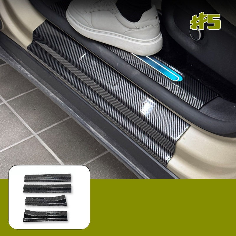 Carbon Fiber Pattern Door Sill Protectors for Smart #1 #3 #5