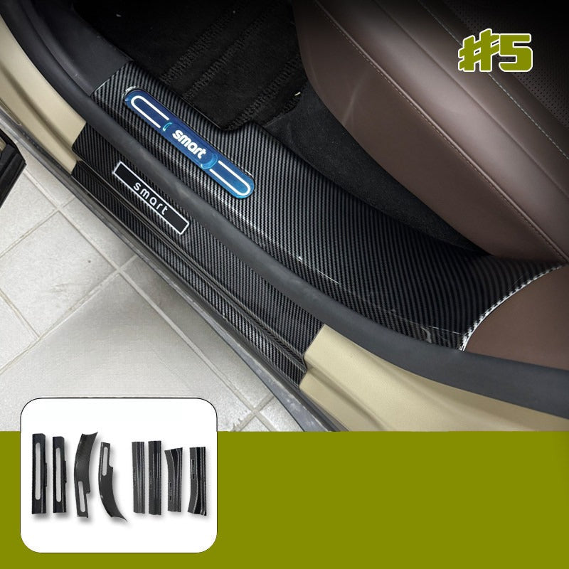 Carbon Fiber Pattern Door Sill Protectors for Smart #1 #3 #5