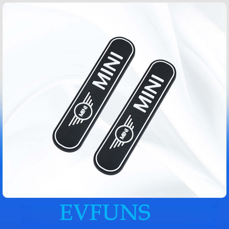 MINI Cooper Door Edge Guard Trim – Anti-Collision Decorative Strips MINI logo [2-piece set] Evfuns