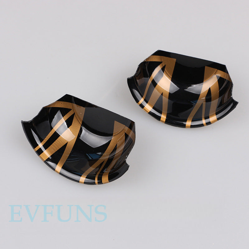 Mini Cooper F-Series Inner Door Handle Trim Cover – Set of 4 Black Gold Rice Flag [2-piece Set] / as Shown