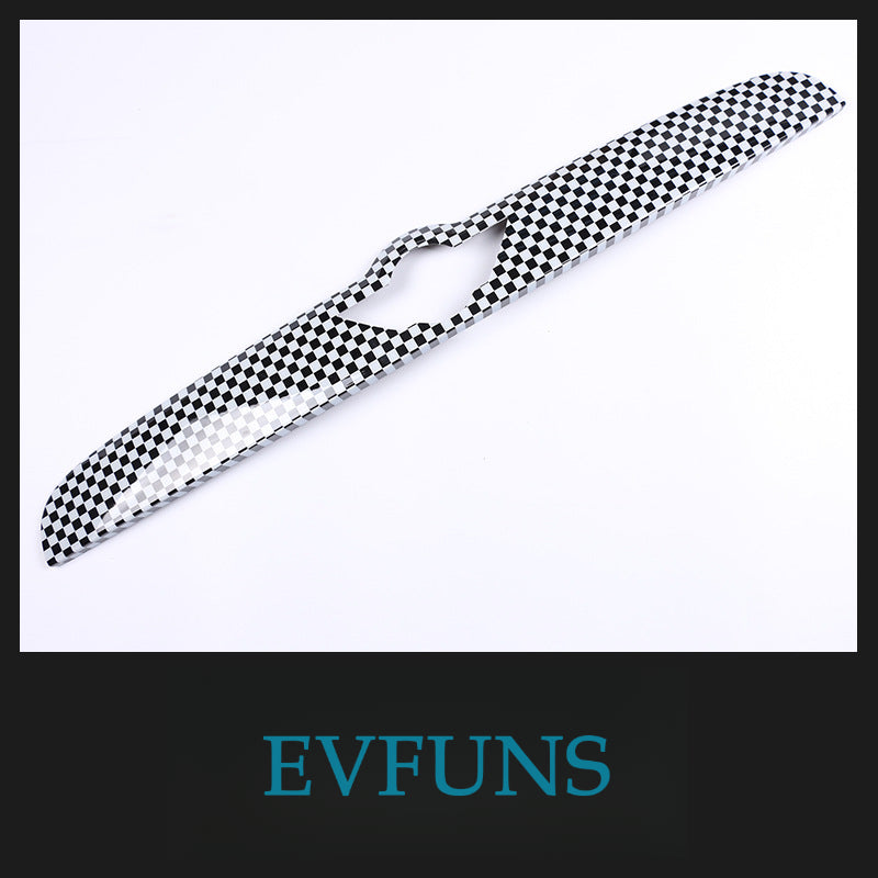MINI F60 Rear Trunk Switch Strip Protective Cover – Tailgate Trim Decoration F60 black and white grid Evfuns