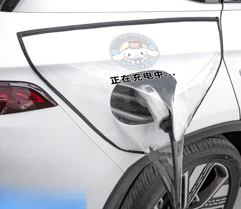 Smart # 5 EV Charging Port Rain Cover | Waterproof Protector [Small Image--Cinnamon Dog Style] Charging Gun Rain Cover