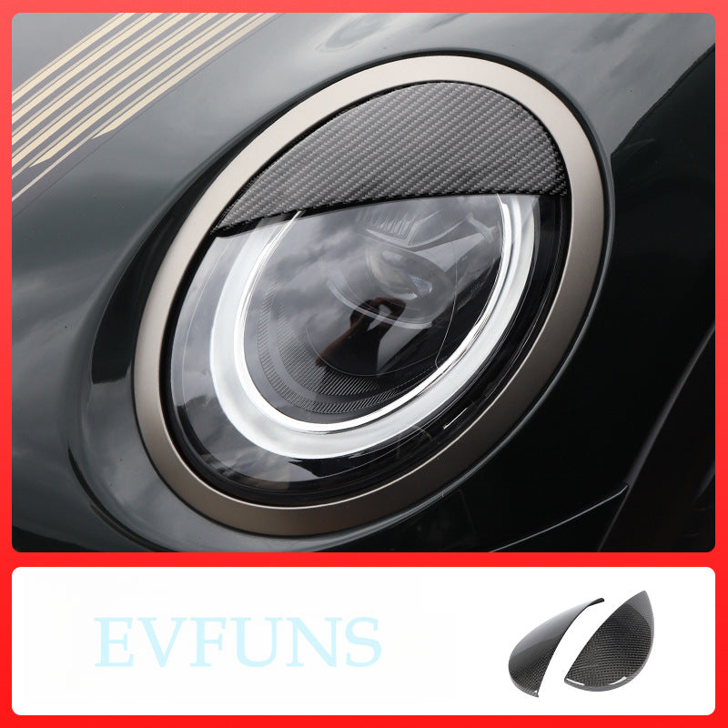 Mini Cooper Carbon Fiber Double Eyelid Headlight Trim F series pair [carbon fiber material] Evfuns