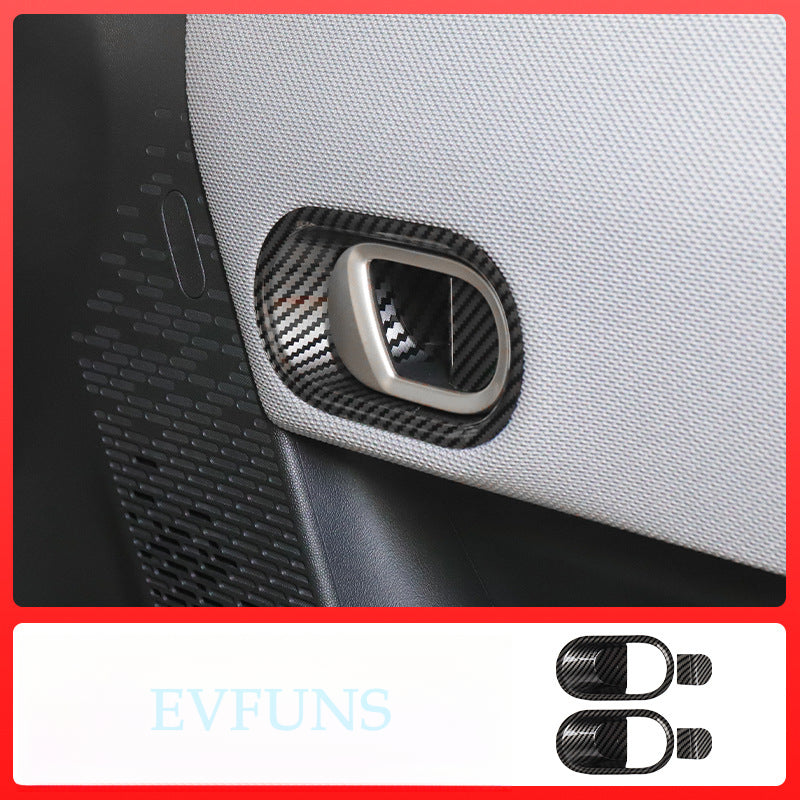 MINI F65/F66 Interior Door Handle Armrest Trim Cover Carbon fiber pattern 2-pack Evfuns