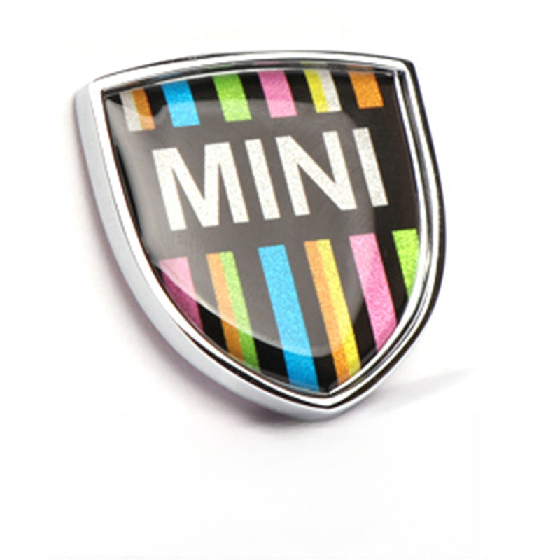 MINI Cooper Creative Metal Emblem Stickers – Universal Body/Window Badge Rainbow Evfuns