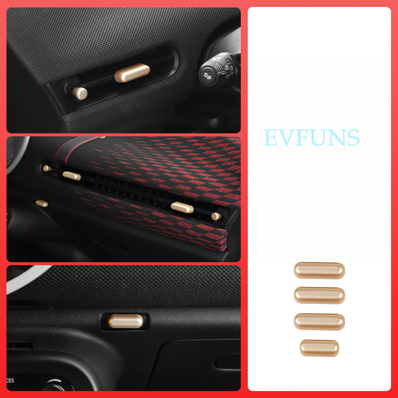 MINI J01 / J05 Seat Adjustment Button Cover – Interior Trim for Cooper EV J01/J05 [Champagne Gold] Air Conditioner