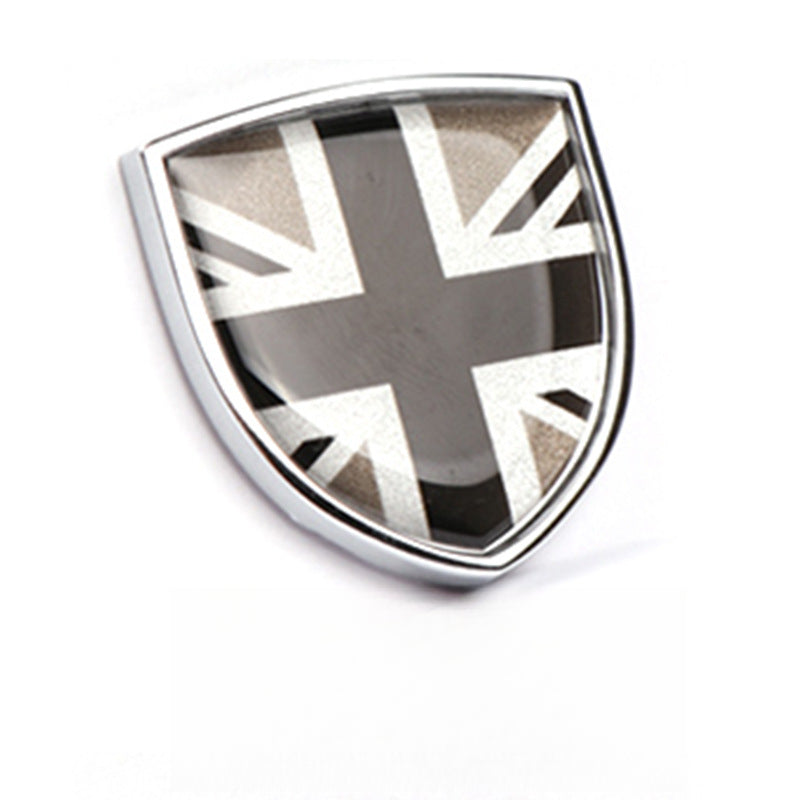 MINI Cooper Creative Metal Emblem Stickers – Universal Body/Window Badge Gray Rice Evfuns