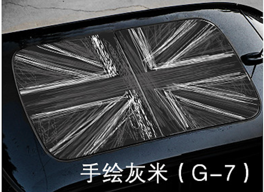 MINI Cooper Roof Sunroof Decal – Union Jack Perforated Roof Sticker for Countryman & More G7 hand-painted gray rice