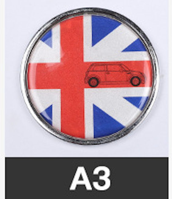 MINI Cooper Front Grille Emblem Badge – 3D Crystal Metal Decoration for All Models Evfuns