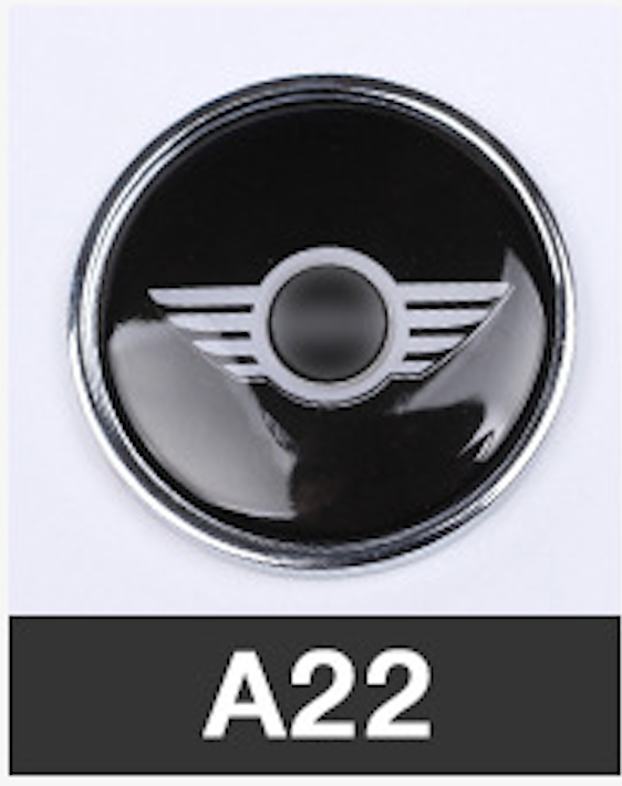 MINI Cooper Front Grille Emblem Badge – 3D Crystal Metal Decoration for All Models A22 Evfuns
