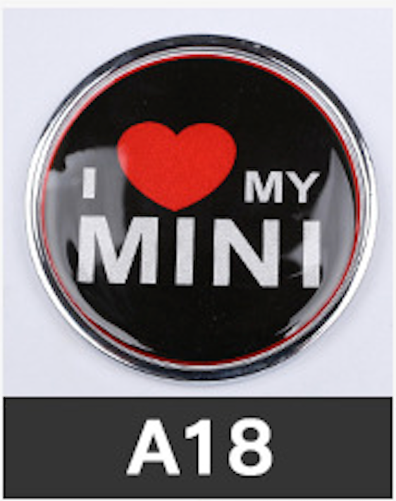 MINI Cooper Front Grille Emblem Badge – 3D Crystal Metal Decoration for All Models A18 Evfuns