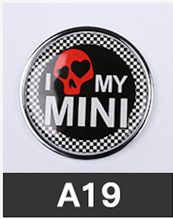 MINI Cooper Front Grille Emblem Badge – 3D Crystal Metal Decoration for All Models A19 Evfuns