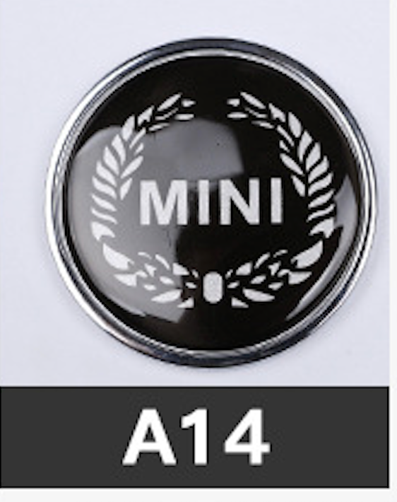 MINI Cooper Front Grille Emblem Badge – 3D Crystal Metal Decoration for All Models A14 Evfuns