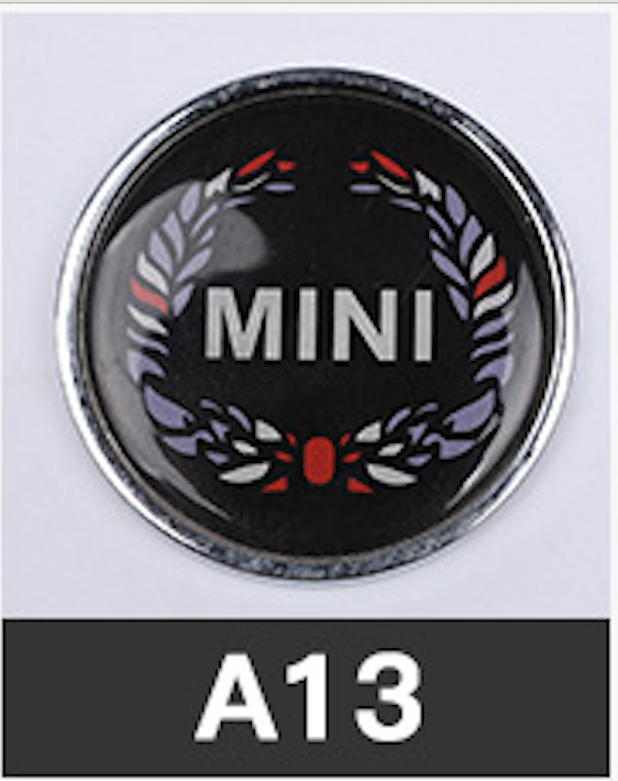 MINI Cooper Front Grille Emblem Badge – 3D Crystal Metal Decoration for All Models A13 Evfuns