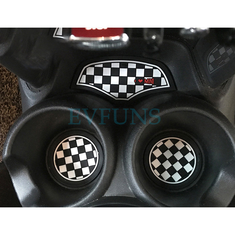 MINI Cooper F55/F56 Silicone Anti-Slip Interior Mats – Door Slot & Cup Holder Liners Evfuns