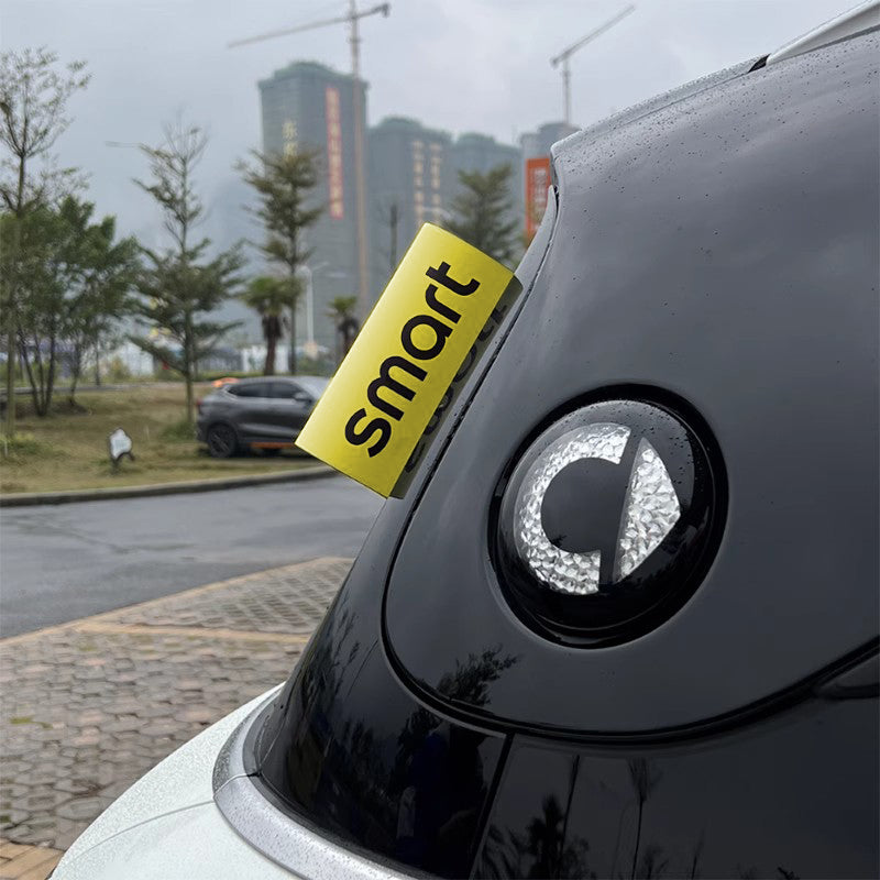 SMART Car Sticker Label – Decorative PVC Adhesive Decal (15*20cm / 8*10cm) Washable Label-smart [Lumen Yellow] Evfuns