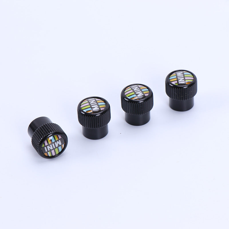 MINI Cooper Tire Valve Caps – Air Stem Covers for Countryman & One Rainbow style set Evfuns
