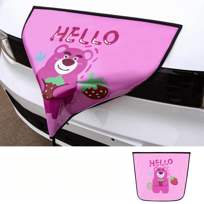 Smart # 5 EV Charging Port Rain Cover | Waterproof Protector [Full Image--Strawberry Bear] Charging Gun Rain Cover