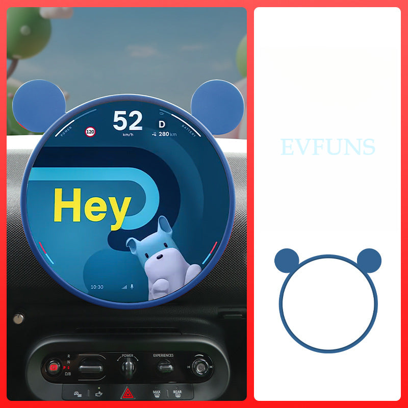 2025 MINI J01/J05 Navigation Screen Protector & Silicone Dashboard Cover Blue Evfuns