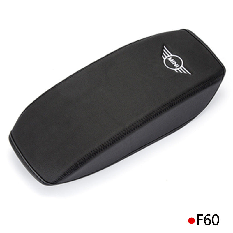MINI Cooper Armrest Cover – Leather Console Pad for F54/F55/F56 Black [Applicable to F60] Evfuns