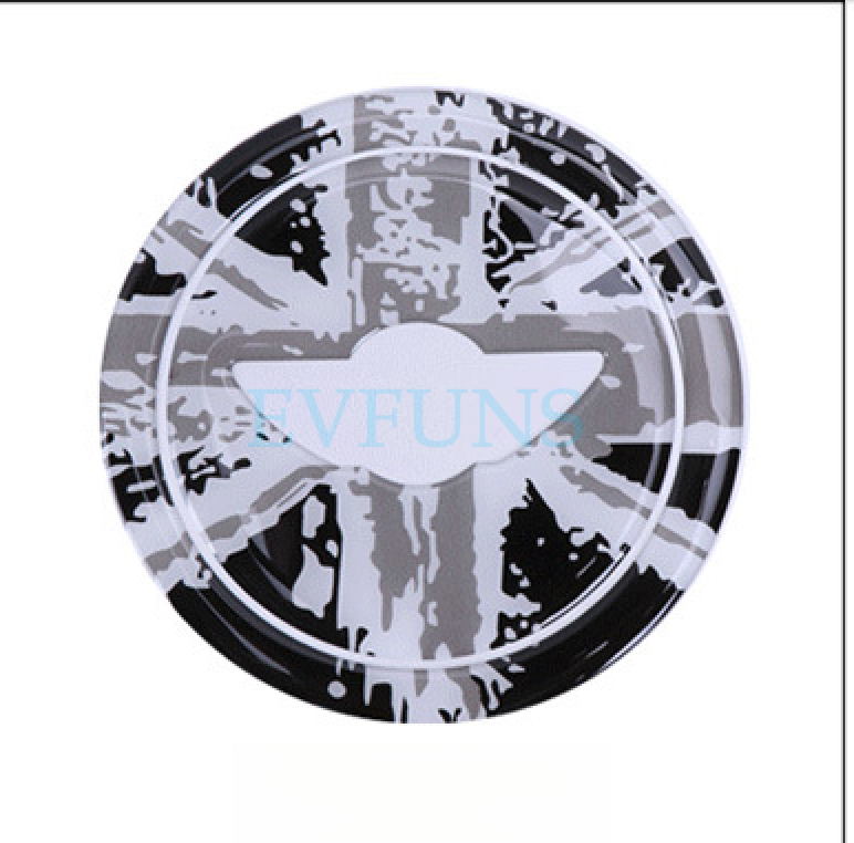 MINI Cooper R56 R60 Steering Wheel 3D Gel Sticker – Dome Emblem Decal Gray Rice Graffiti Style / as Shown