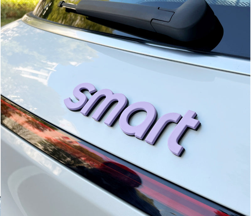 SMART Car Hood Letter Emblem & Badge Sticker – # 3/ # 1 / # 5Custom Body Decal Smart Tail Box Letter Sticker [Purple]]
