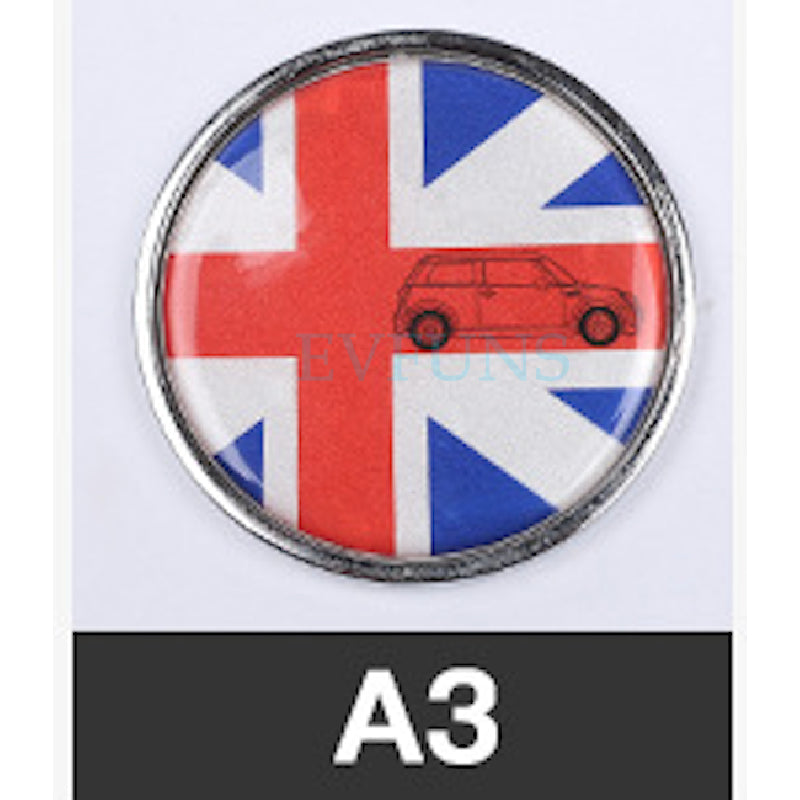 MINI Cooper Front Grille Emblem Badge – 3D Crystal Metal Decoration for All Models A3 Evfuns