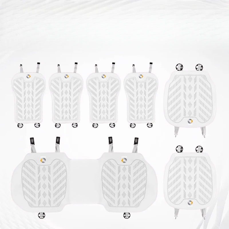 Smart # 1 # 3 # 5 Napa Leather Seat Cushion | All-Season Car Seat Cover Smart Seat Cushion + Backrest [Ideal White