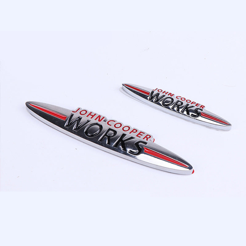 MINI Cooper JCW Front Grille & Trunk Emblem – Metal Badge Decoration Evfuns