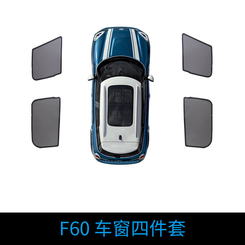 MINI Cooper Sunshade for F54 F55 F60 R60 – Magnetic Side Window Visor F60 front and rear window four-piece set Evfuns