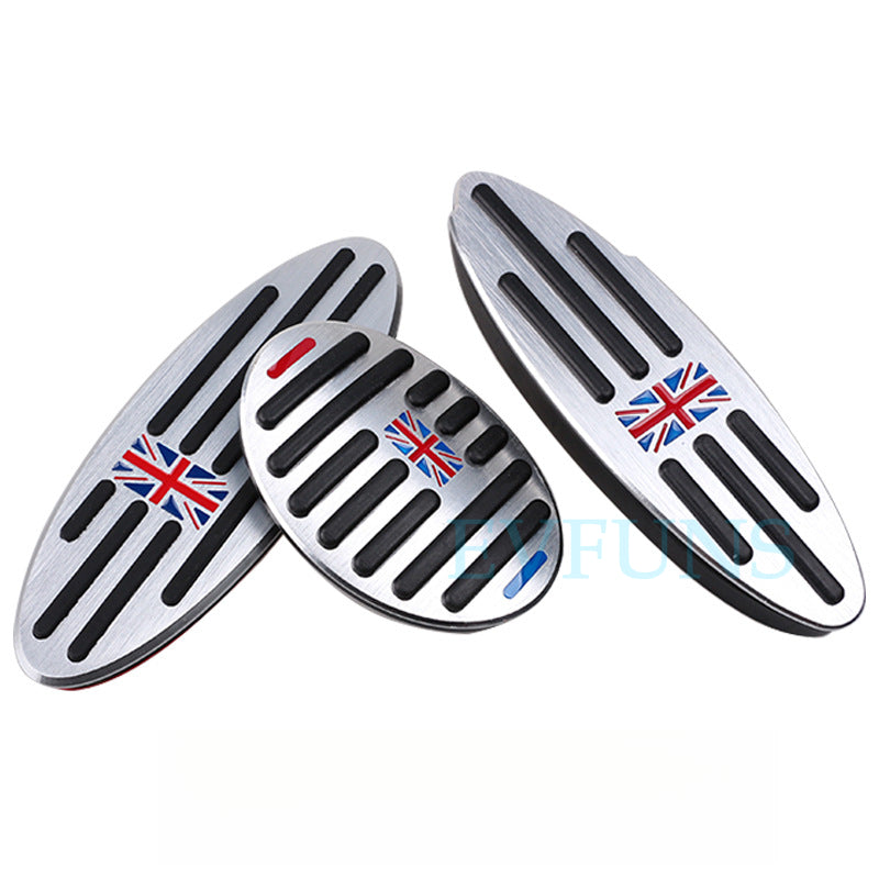 MINI Cooper F54/F55/F60 Pedal Cover Set – Aluminum Alloy Brake & Accelerator Pedals Redmi three-piece set Evfuns