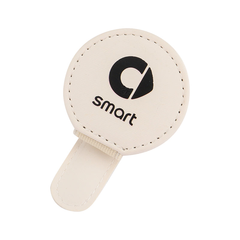 Smart Car Magnetic Sunglasses & Card Holder Clip | Custom Fit Accessories Smart Glasses Clip [Beige] Round Style Evfuns