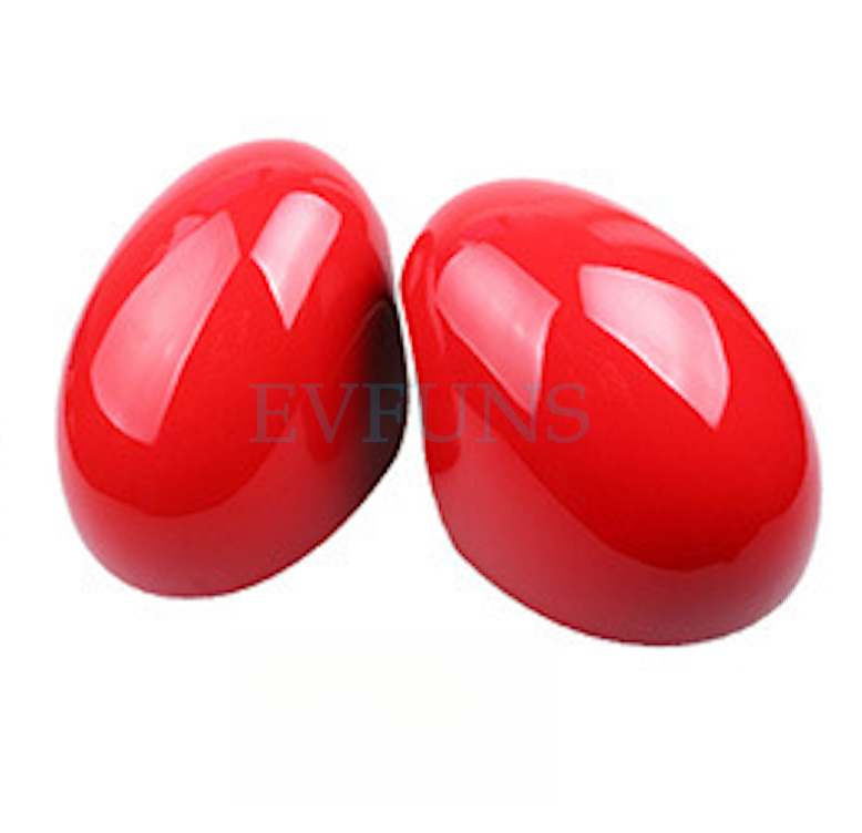 MINI Cooper Rearview Mirror Cover – F56 F60 Side Mirror Trim Overlay F55/F56[red pair] Evfuns