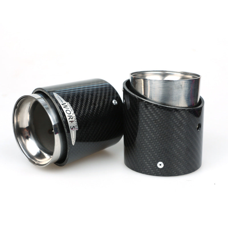 Carbon Fiber Exhaust Tip for MINI Cooper / Countryman – Stainless Steel Sport Tailpipe Evfuns