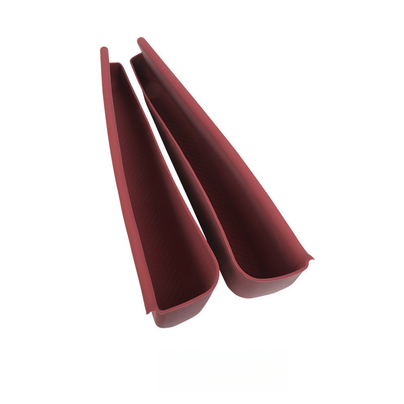 MINI J01 Electric Vehicle Silicone Interior Door Storage Box [Burgundy Red] Suitable for J01 Evfuns