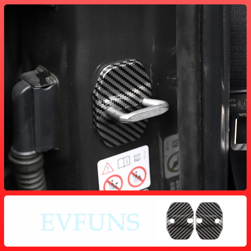 MINI F65/F66/F67 Door Lock Cover Protector Carbon fiber pattern Evfuns